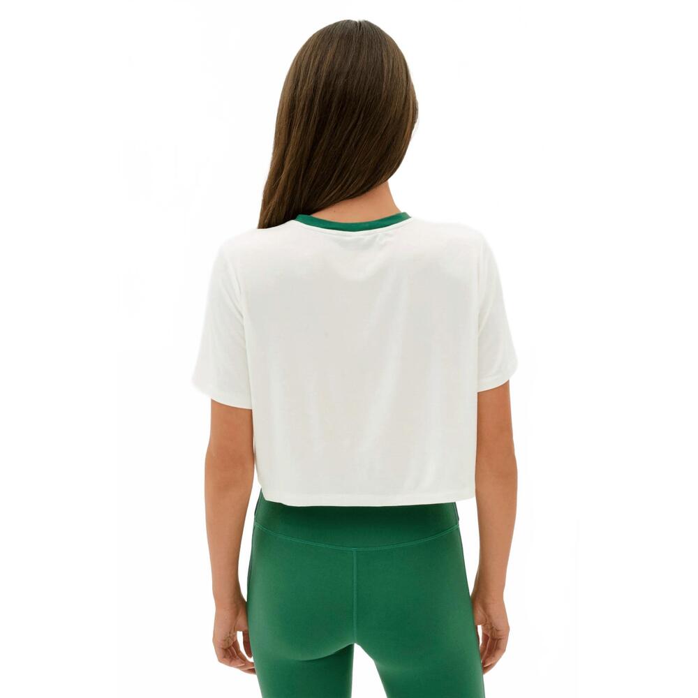 NEW SPLITS59 djuna crop ringer top in white arugula - Picture 2 of 5